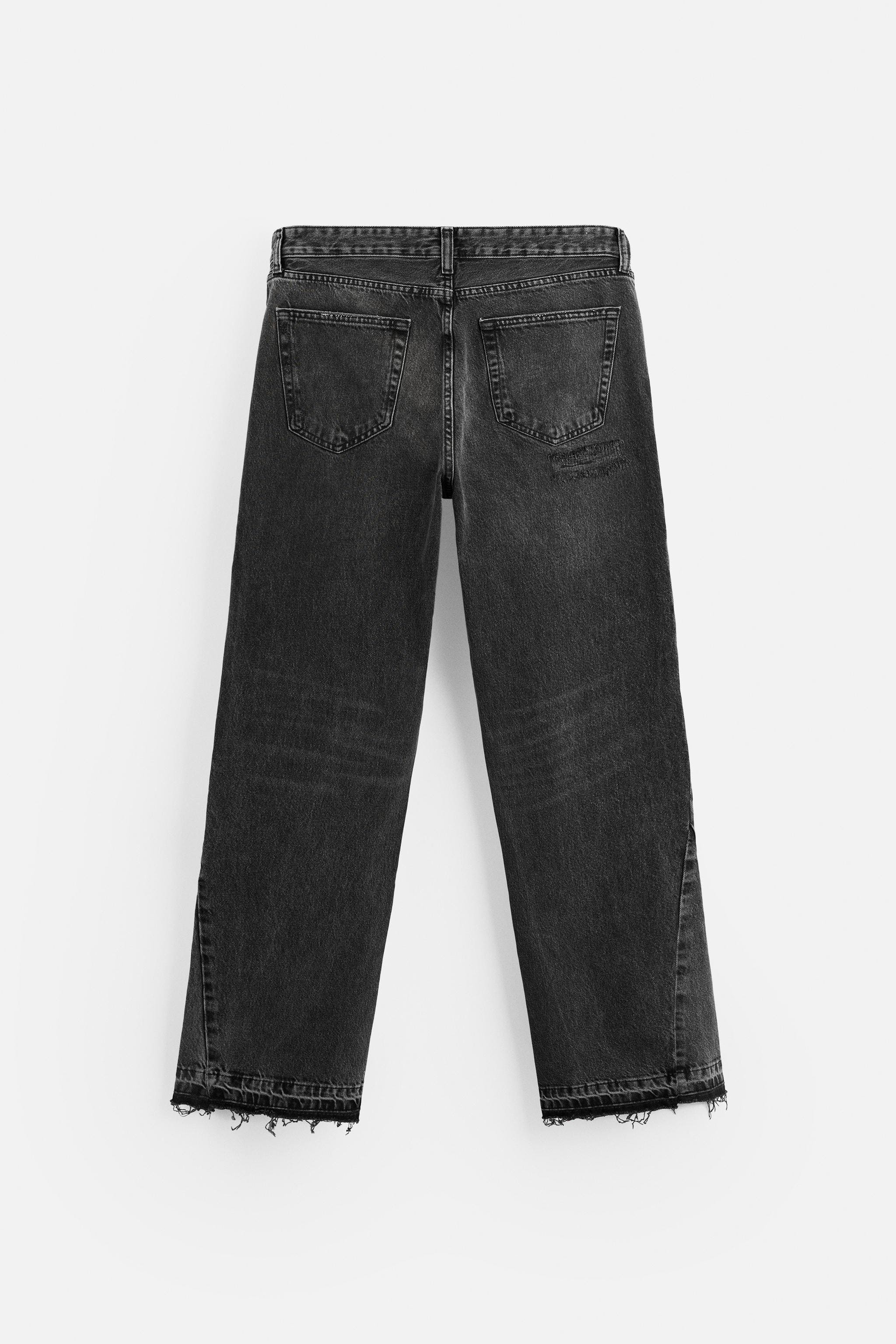 Distressed flared jeans