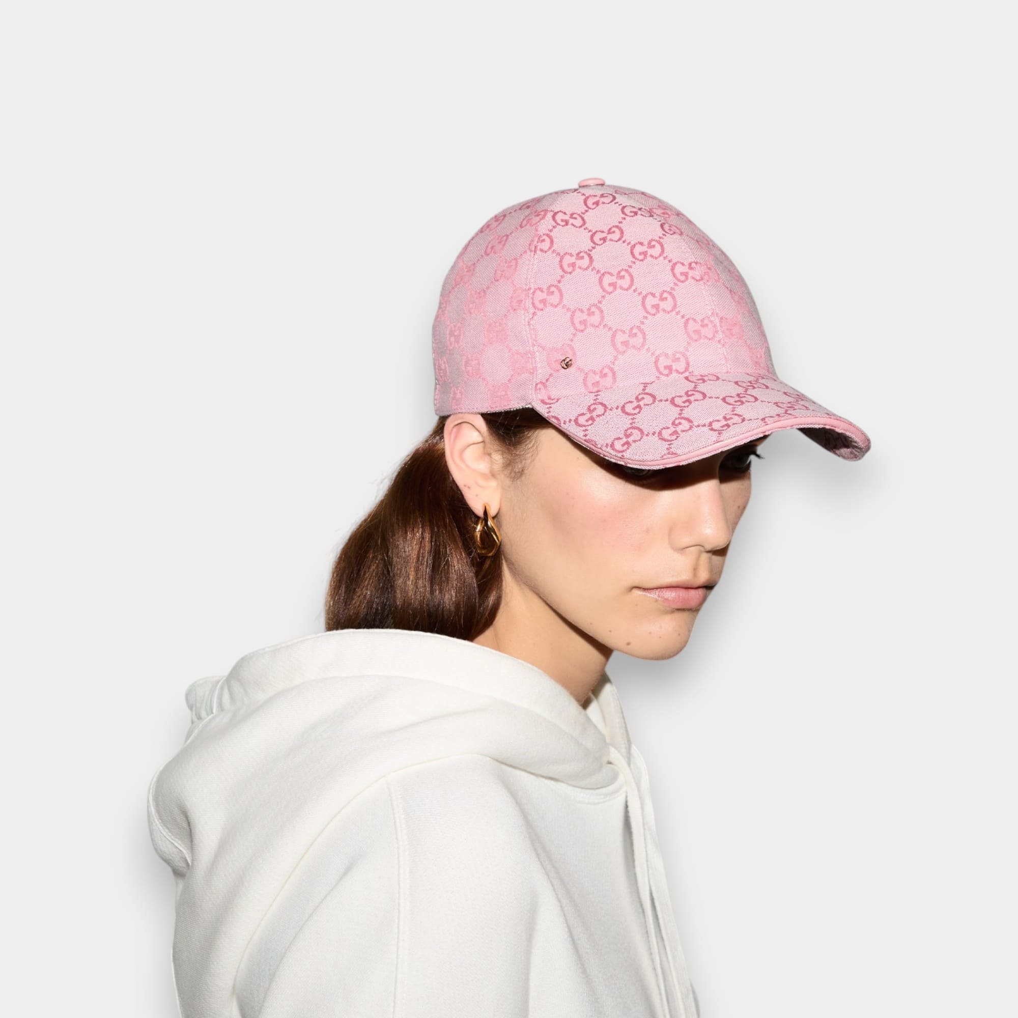 Casquette en toile GG rose